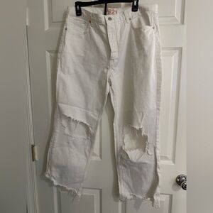 We The Free White Boyfriend Jeans Relaxed Fit
